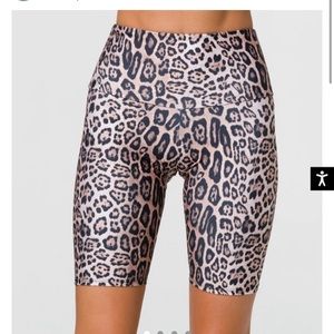 Onzie cheetah biker shorts
